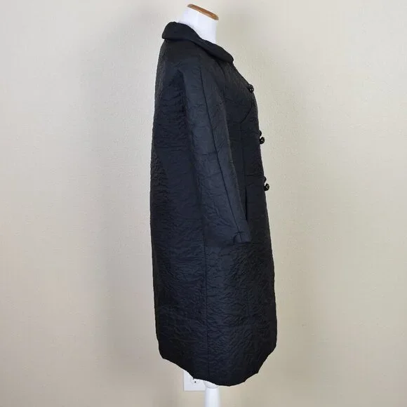 Vintage 50s Swing Coat Jacket Black - S - Picture 6 of 9